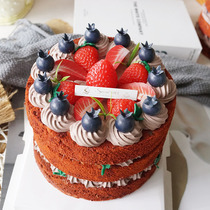订制仿真新款网红假生日蛋糕模型欧式水果慕斯红丝绒橱窗摆放样品