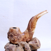 盘龙麻梨疙瘩烟斗锅子雕刻寿星属相虎牛老式天然实木男士传统中国