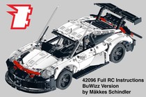 LEGO 乐高科技 42096 遥控改装 RC 保时捷911RSR 贴纸 升级包带灯