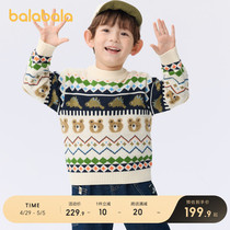 【商场同款】巴拉巴拉男童毛衣儿童秋冬圣诞节小童针织衫