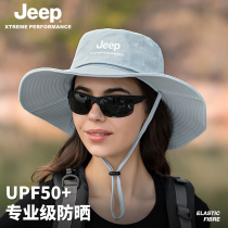jeep吉普帽子女士夏季防晒渔夫帽透气防紫外线户外骑行遮阳太阳帽