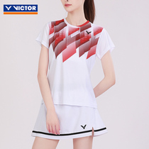 新款victor胜利羽毛球服女威克多羽毛球裙女装套装透气运动大赛服
