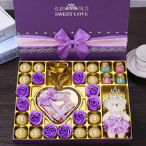 费列罗德芙巧克力礼盒装心形创意玫瑰花圣诞节520生日礼物送女友