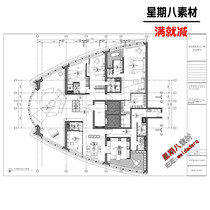 c40 李玮珉设计CAD施工图纸样板房设计公寓样板房设计现代简约