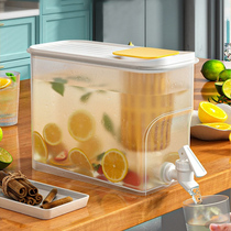 冰箱冷水壶带龙头大容量水果茶冷泡壶凉水壶家用装果汁冰水饮料桶