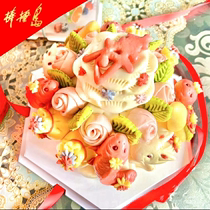 19棒棰岛寿桃馒头礼盒老人生日蛋糕传统过寿贺寿祝寿糕点花馍饽饽
