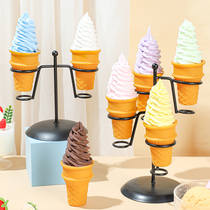 仿真脆皮甜筒冰淇淋模型假甜品装饰摆件甜品台样品玩具道具儿童