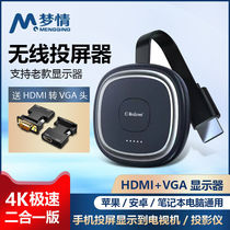 【梦情】第十代 5G 4K 二合一 新款超高清无线HDMI+VGA手机投屏器同屏转换电视机显示器抖音快手直播投影仪