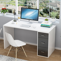 简易单人书桌学生家用办公桌简约现代学习桌写字台抽屉台式电脑桌