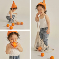 摄影道具儿童新款室内写真仿真橙子水果摆件小清新创意编织袋网兜
