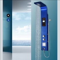 集成花洒热水器一体机家用即热式恒温智能淋浴屏速热集成淋浴屏蓝