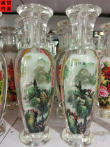 中国特色纯手绘水晶内画花瓶商务开业礼品家居摆件