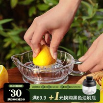 家用玻璃柠檬手动榨汁器简易挤压器水果榨汁机橙子榨果汁手压神器