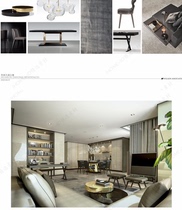 现代时尚奢华华 大涌西塔公寓样板房设计方案CAD图纸物料参考资料