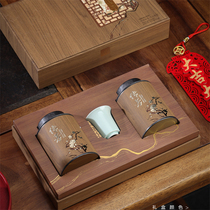 红茶茶叶包装盒空礼盒通用定制复古便携茶叶罐马口铁罐礼盒空盒