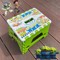 加厚塑料折叠凳出口日本款玩具总动员三眼仔小凳子马扎儿童小板凳