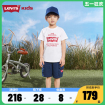 Levi's李维斯童装男童短袖工装短裤2件套2024新款夏装儿童套装潮
