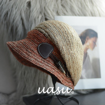 法式带沿贝雷帽~显脸小堆堆帽女士秋冬季羊毛针织帽优雅渔夫帽女