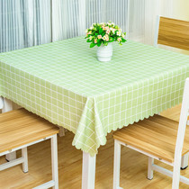 桌布防水免洗防油餐桌布防烫茶几垫正方形八仙台布格子长方形台布