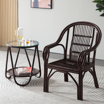 新中式玛瑙真藤休闲椅室内阳台桌椅三件套网红靠背椅植物沙发椅