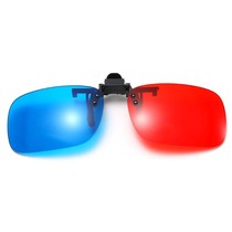 红绿眼镜夹片近视k通用3d红蓝电脑专用弱视色补立体家用电视机三D