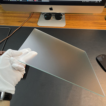 定制钢化光伏玻璃鼠标垫电竞布纹发电磨砂光纤电脑超大高级感大号