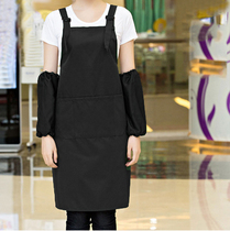 新母婴超市美甲美容院餐馆奶茶店咖啡厅工作服围裙定制logo韩版时