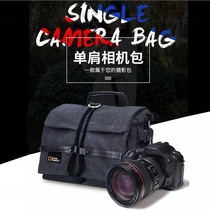 适用于国家地理系列相机包单反单肩帆布防水佳能尼康索尼摄影背包