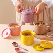 炫彩陶瓷炖盅带盖隔水炖炖汤炖蛋蒸蛋燕窝炖盅炖罐炖碗家用餐具