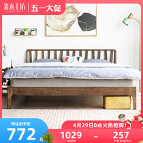 治木工坊全实木床1.8米北欧风简约现代橡木双人床卧室1.5米成人床