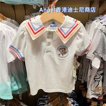 香港迪士尼乐园 达菲熊玲娜贝儿卡通短袖 可爱儿童T恤 POLO衫