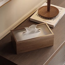 新款木质纸巾盒客厅高档轻奢抽纸餐巾盒家用茶几收纳饭店酒店桌面