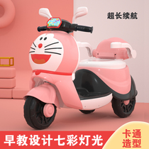 小猪新款婴幼儿童电动三轮摩托车男女小孩宝宝双驱动充电瓶玩具车