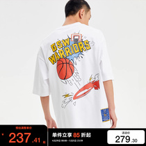 绫致杰克琼斯NBA联名百搭圆领宽松字母个性运动短袖T恤上衣