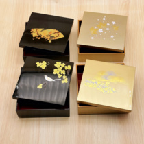 日式创意ABS方形鳗鱼饭盒寿司刺身盒外卖便当盒怀石会席料理板前