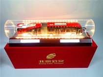 北京公交原厂1/64公共汽车1路小红鱼合金模型巴士成品中性玩具
