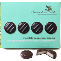 英国进口零食礼品 Summerdown英格兰特产薄荷黑巧克力礼盒装 200g