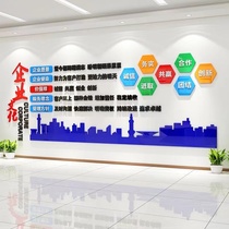 直销企业文化墙贴画会议办公室前台公司愿景背景墙面装饰布置文字