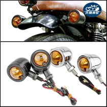 摩托车复古改装转向灯12v金属方向灯闪灯弯灯CG125太子复古配件