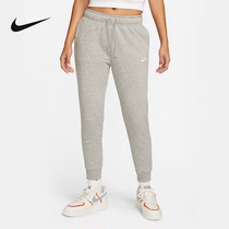 Nike耐克女子针织灰色卫裤2024新款运动裤修身束腿长裤DQ5192-063