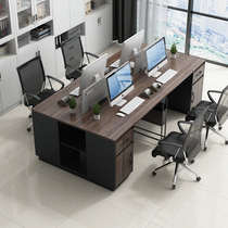 职员办公桌椅组合带抽屉两人位4/6/8创意屏风卡座现代简约电脑桌