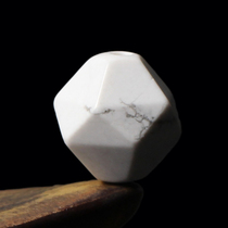 7A天然白松石钻石切面散珠子DIY饰品配件刻面单珠串珠不规则串珠