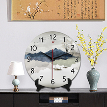 承沁新中式陶瓷钟表摆件创意时钟客厅挂钟座钟静音台钟大数字摆钟