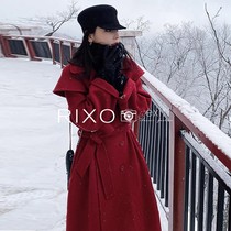RIXO EXIT法式双面羊绒大衣中长款高级感加厚收腰显瘦毛呢外套女