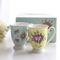 出口英国原单马克杯陶瓷水杯精致创意花朵奶杯红茶杯礼品礼物骨瓷