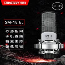 Takstar得胜SM-18 EL电容麦克风k歌喊麦直播设备专业录音话筒