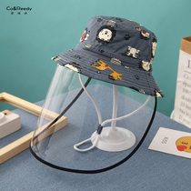 儿童帽子春秋透明防护面罩隔离挡风防尘宝宝遮阳渔夫帽婴儿太阳帽