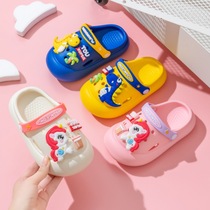 儿童洞洞鞋夏季男女童新款包头拖鞋1-3岁2婴幼儿室内洗澡防滑凉拖