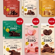 2月现货日本乐天LotteZero无糖零糖脆心巧克力饼干蛋糕黑巧