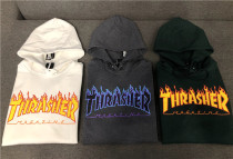 【超多配色】Thrasher 美版 火焰Logo印花加绒连帽卫衣帽衫情侣款